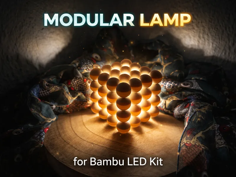 Kugelwürfel-Lampenschirm für Bambu LED Kit