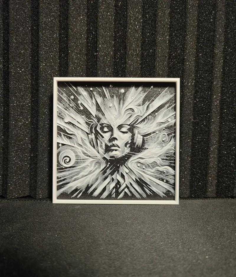 Hueforge Monochrome Rock In Space V.3