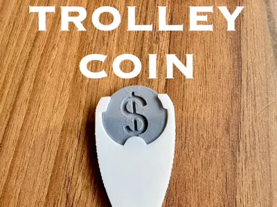 1 AUD Trolley Coin & Holder