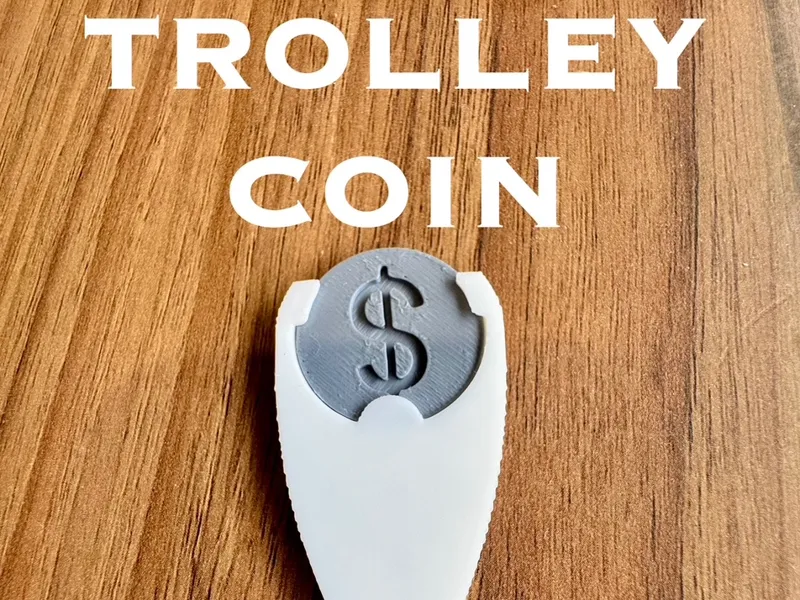 1 AUD Trolley Coin & Holder