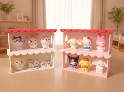 Stackable Figure Display Shelf, House Style