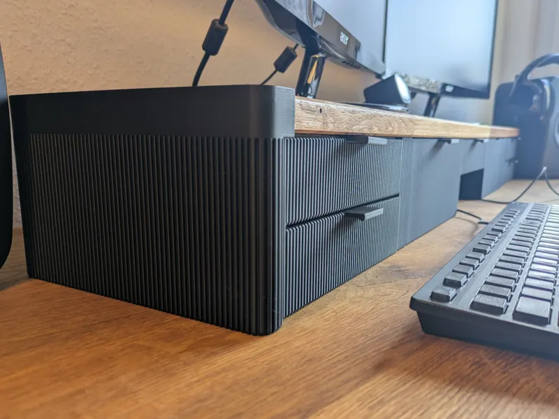 Modular Monitor Riser - with drawers - Gridfinity