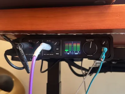 Motu M2 under desk support