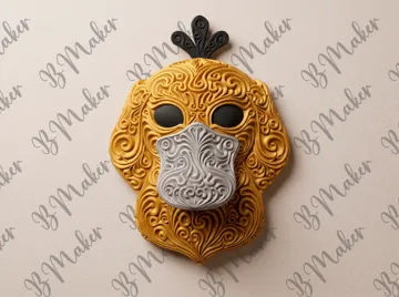 Cuadro decorativo en 3D: Psyduck Wall Art - Fan art Pokemon — vista de referencia 2