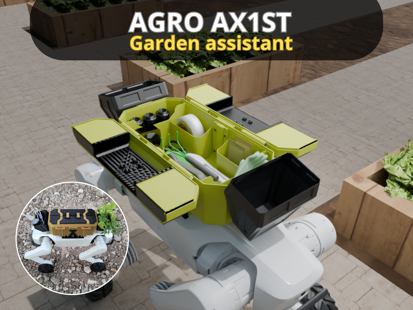 AGRO AX1ST – Asistente de Jardinería para Rover X1 3D model