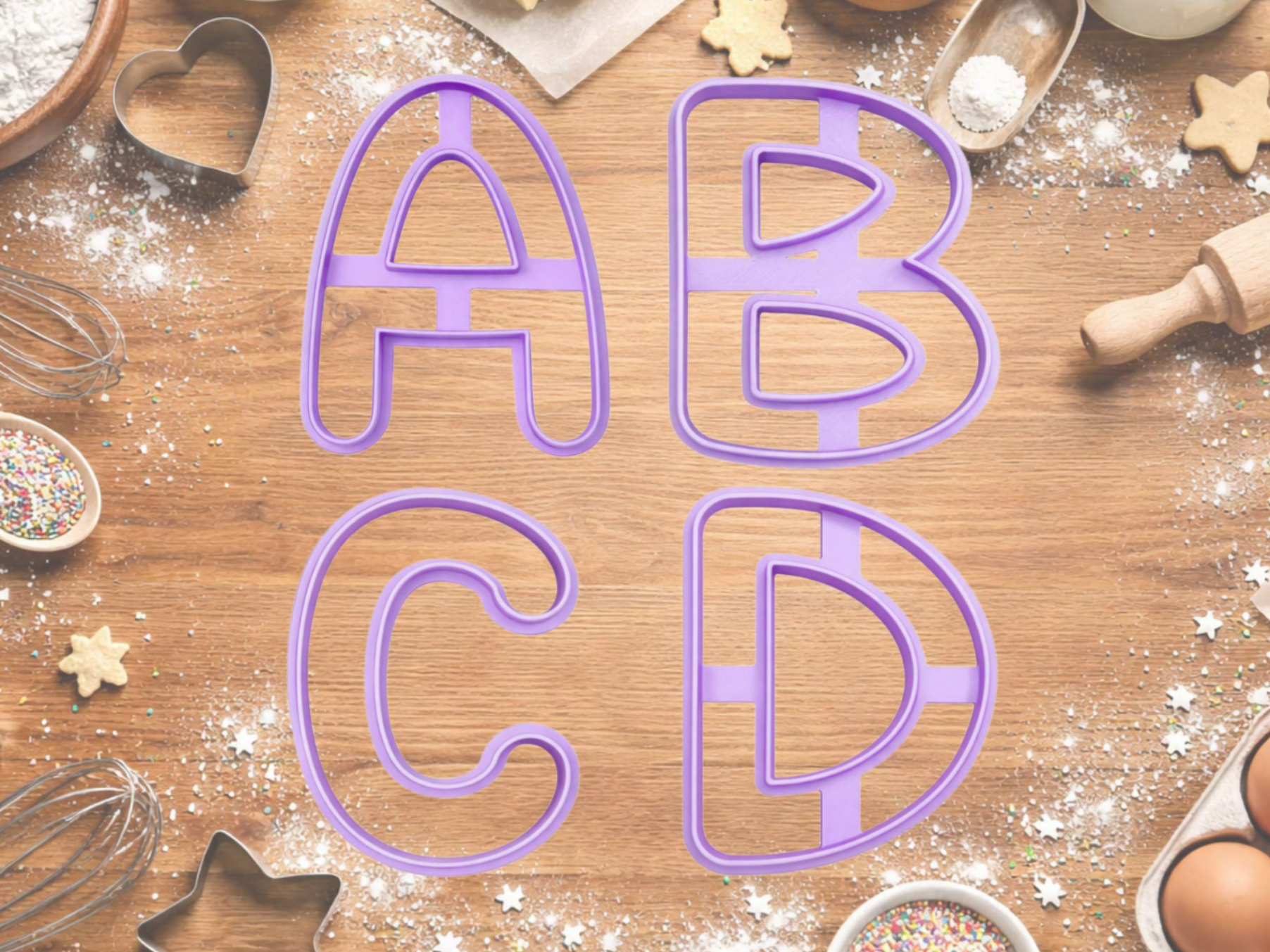 Cortador de bolachas - Alfabeto - Letras A a Z