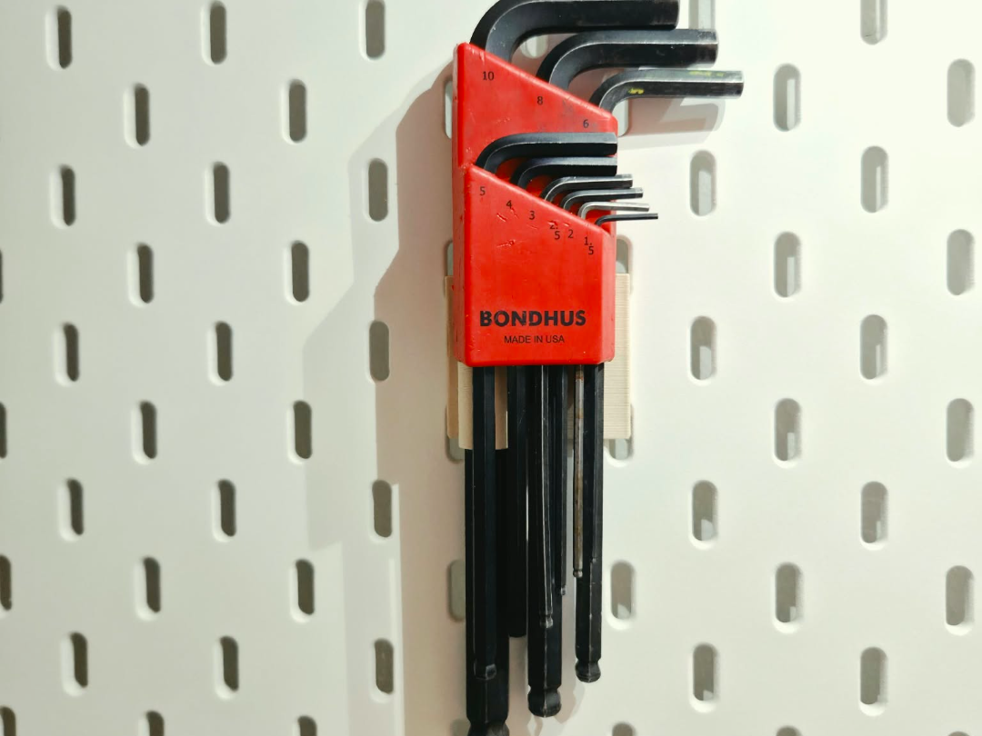 Bondhus Allen Key Holder for IKEA Skådis 3D model