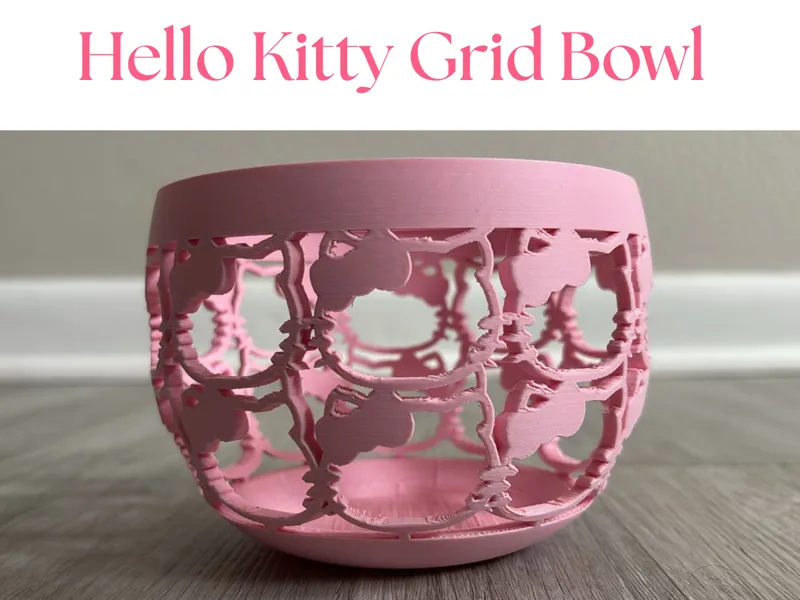 Hello Kitty-Themed Patterned Bowl