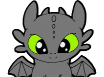 Black Toothless Dragon Cake topper