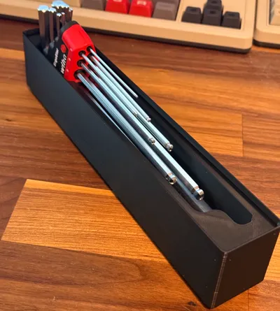 Gridfinity 1x6 Wiha Ergostar Hex L-Key Metric Set