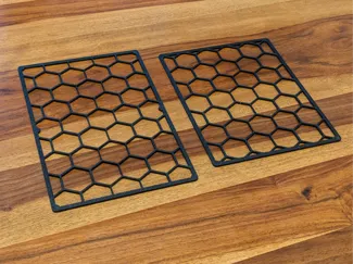 Parametric honeycomb panel with optional supports