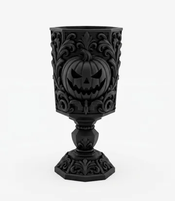Adorno temático: Goth Halloween Pumpkin gothic Decorative Goblet — vista de referencia 4