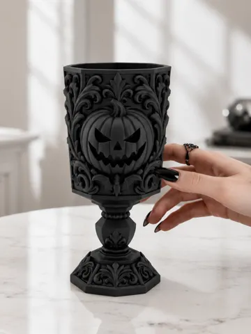 Adorno temático: Goth Halloween Pumpkin gothic Decorative Goblet — vista de referencia 2