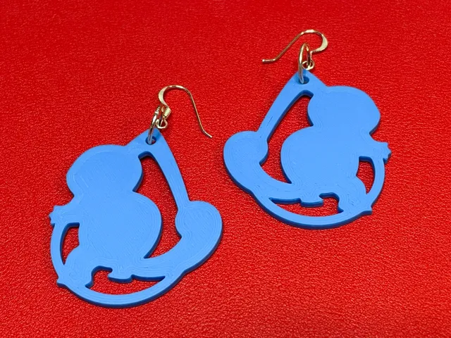 Squirtle drop shape - earrings or keyring