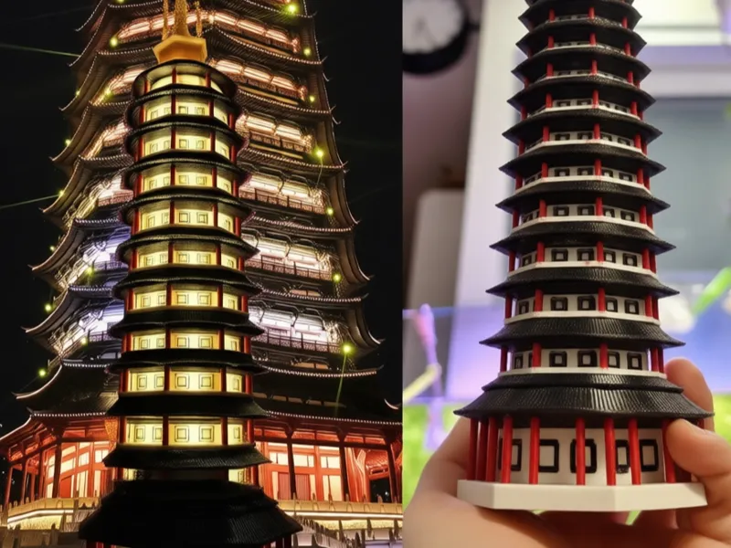 【免支撑+销钉拼装】常州天宁宝塔 1:200 高精度复刻模型（展示件为1:500）