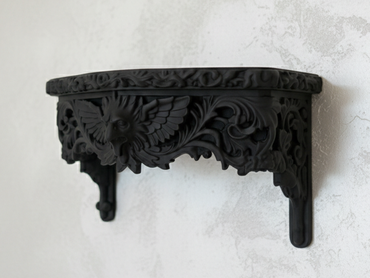 Nocturnal Owl Wall Console - Gothic Display