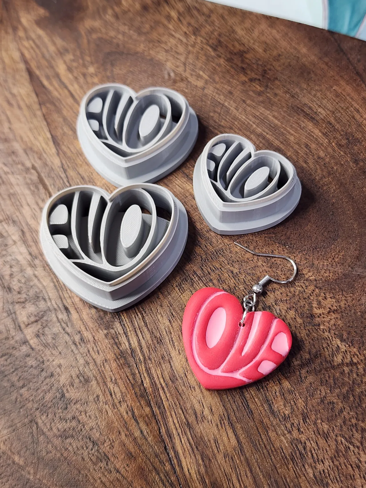 Love Heart earring cutters view 2