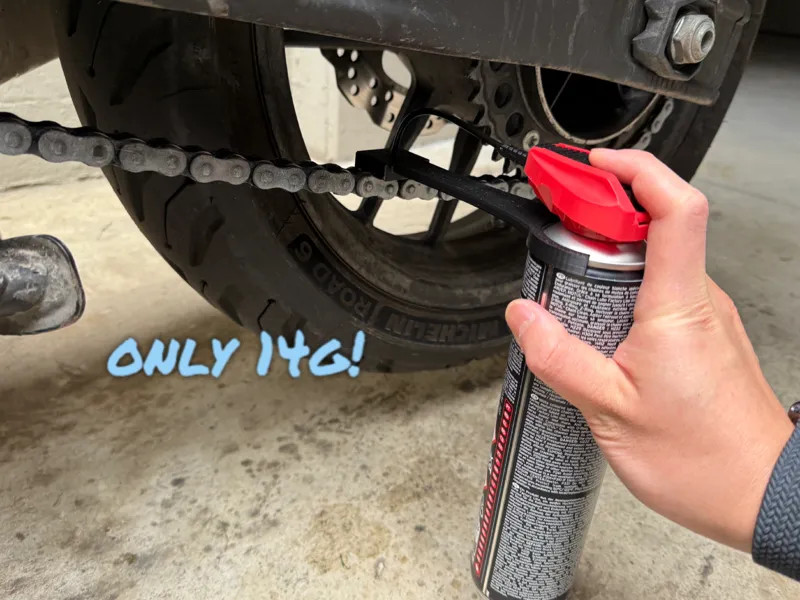 Motul chain lube adapter