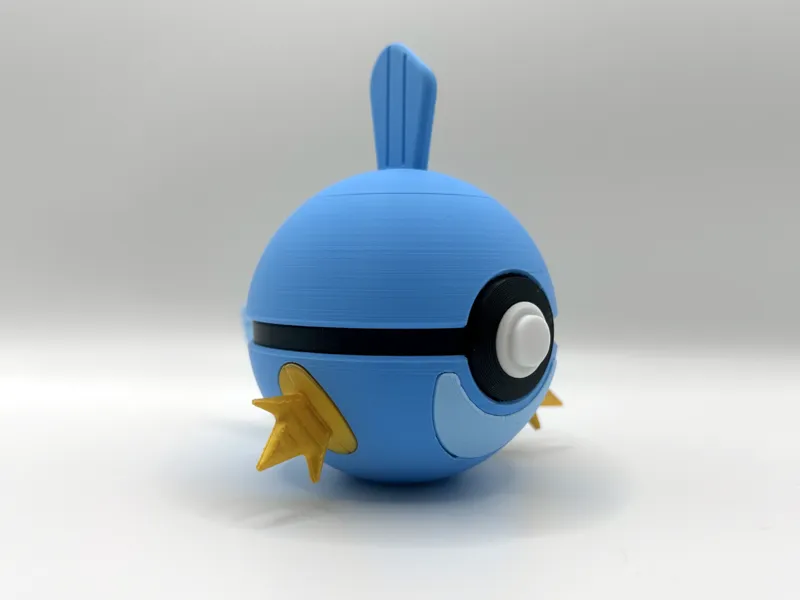 #258 Mudkip Pokéball  Display Model-Split Assembly