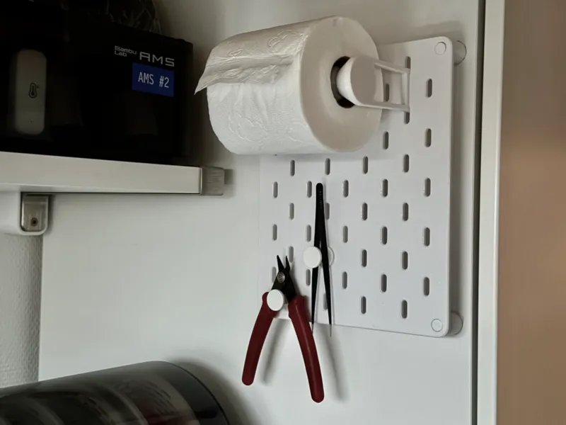 IKEA Skadis mini peg board with built-in spacers