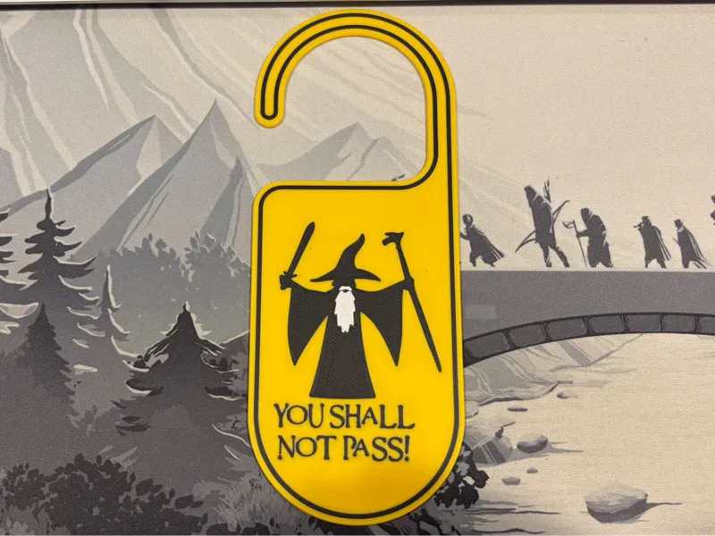 Gandalf / You Shall Not Pass Door Hanger