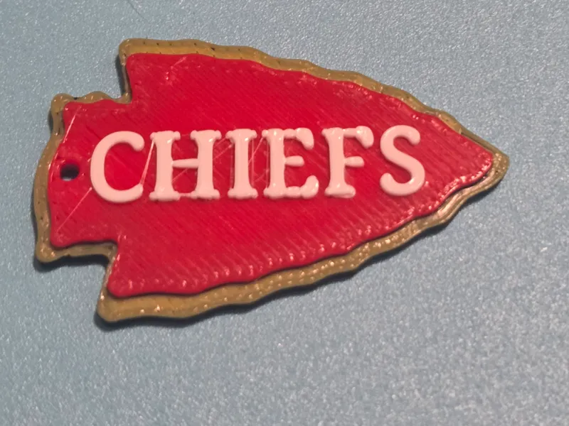 raised chiefs lettering earrings 