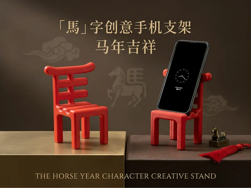 马年手机支架 馬字