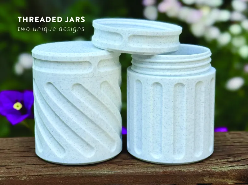 Threaded Jar Set - Two Unique Patterns