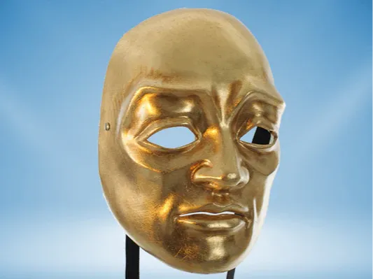 Old Man Gold Mask Carnaval Mascarade Cosplay