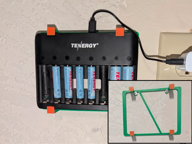 Wall mount for Tenergy TN477U battery charger