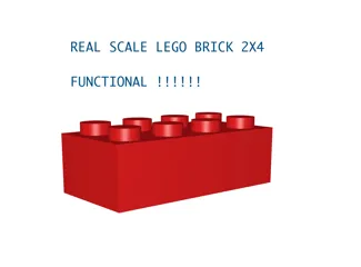 Lego Brick 2x4 FUNCTIONAL REAL SCALE!!!