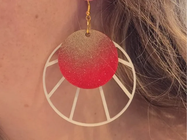 Boucles d'oreille soleil couchant