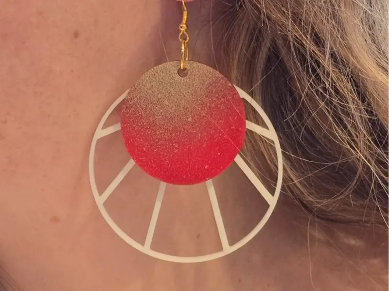 Boucles d'oreille soleil couchant
