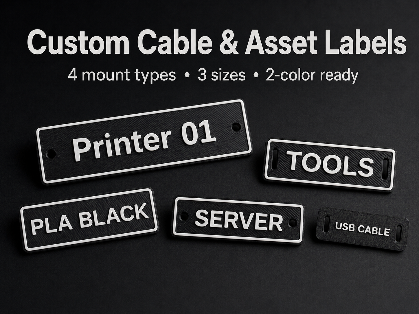 Custom Cable, Tool & Storage Label Generator