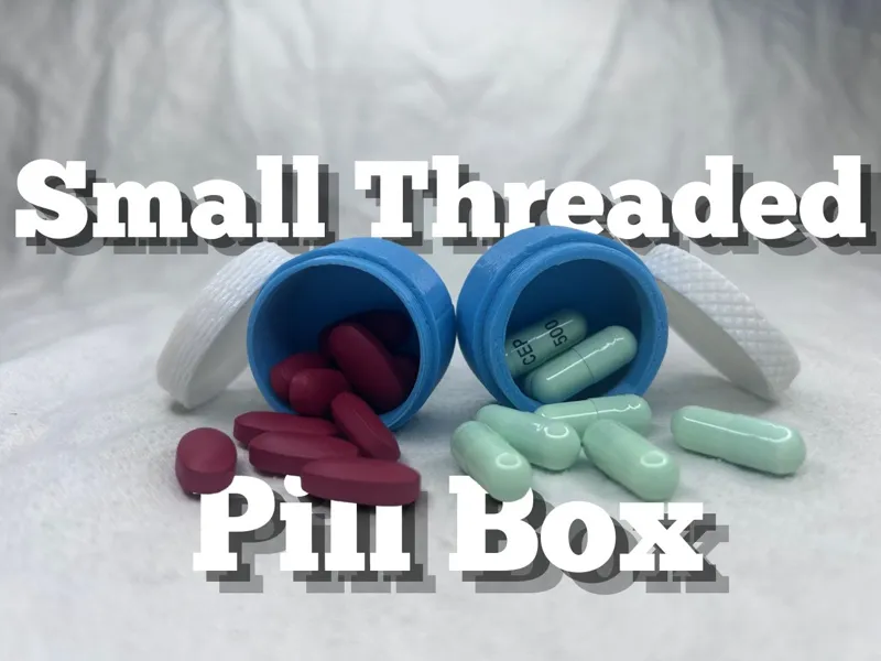 Threaded pill container (small)
