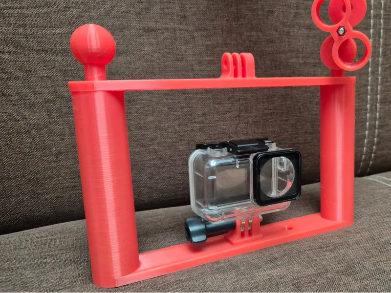 Action cam underwater grip 1 inch ball