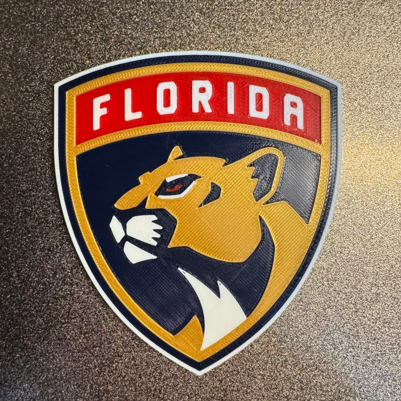 Florida Panthers Logo Embossed Magnet 