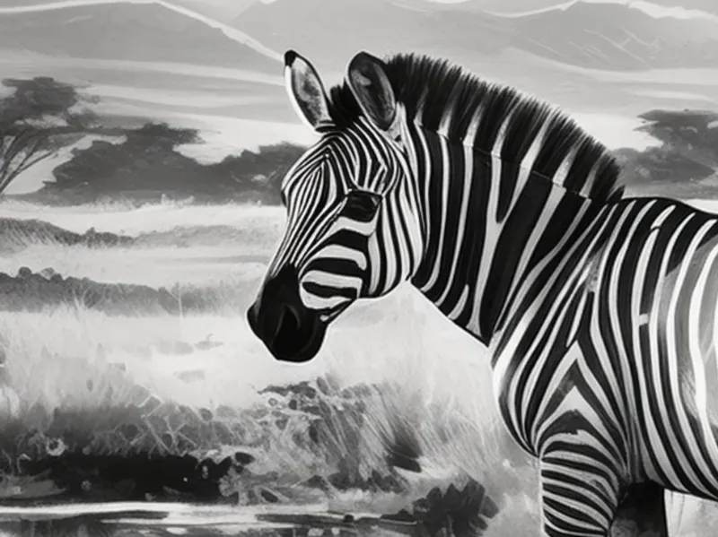 Zebra on the Savana Hueforge