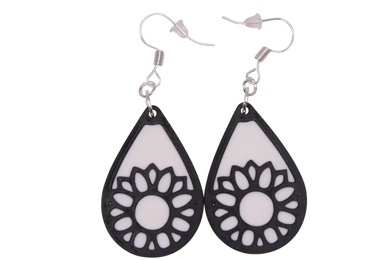 Halloween Earring pt 13 - Flowers view 3