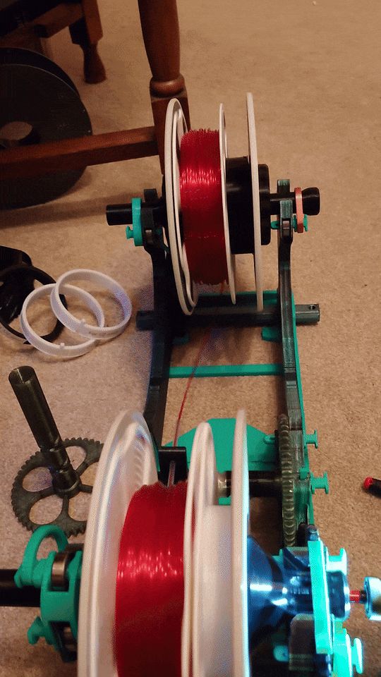 1/3rd & 2/3rd modular divided spool leadscrew in 1