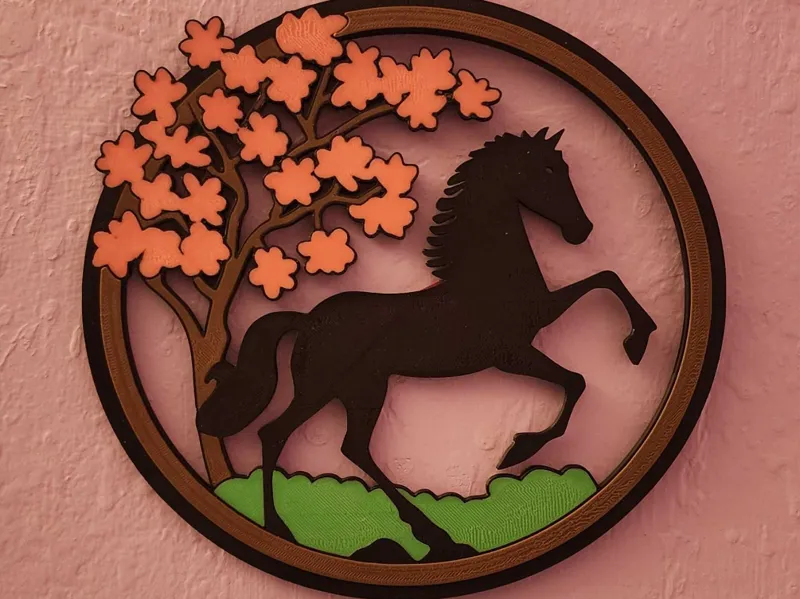 Sakura Stallion Wall Art