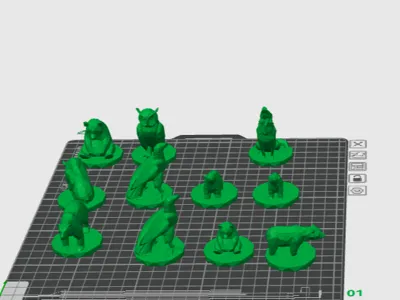 Canadian animal chess pieces