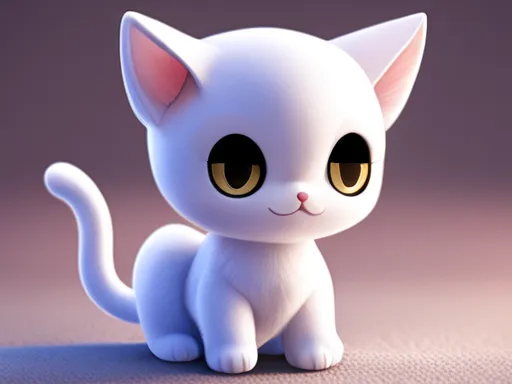 Figurine de chat allongé