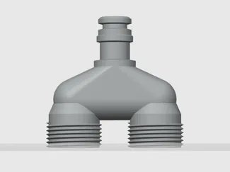 Water connection 2-way water distributor 3/4 inch 