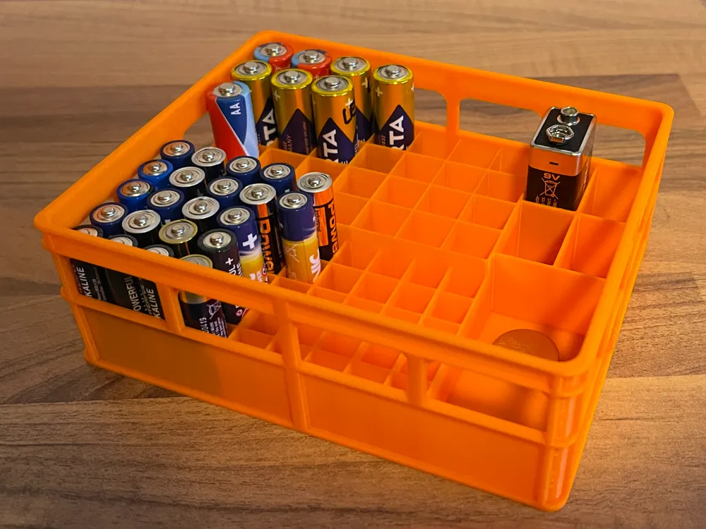 Battery Crate XXL AA / AAA / 9V by Maker Tom MakerWorld