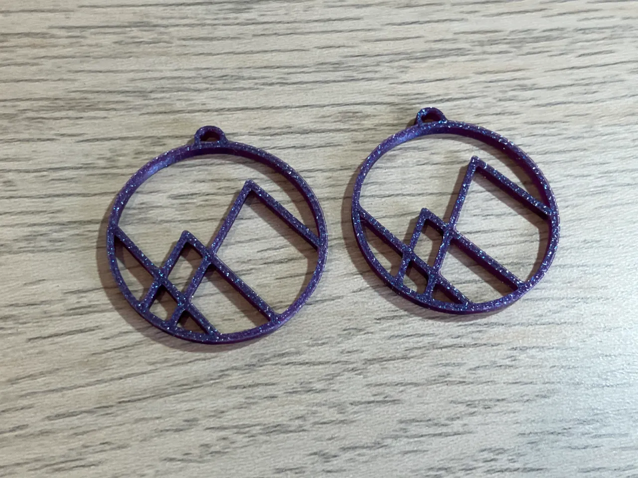 Mountain Circle Earrings view 2