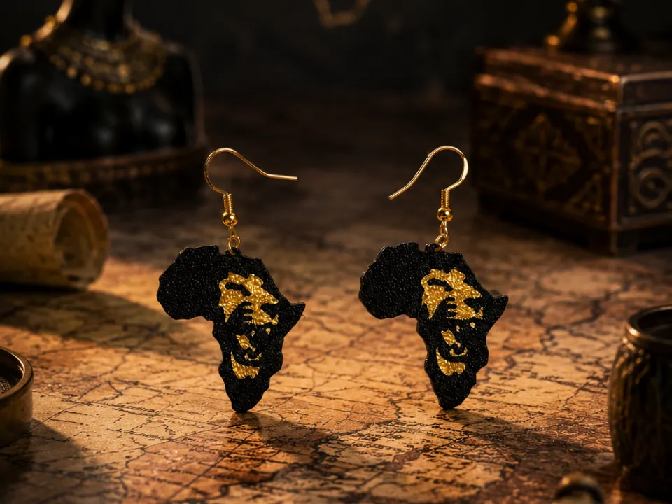 Pendientes: King of Africa earrings. Referencia del modelo original.