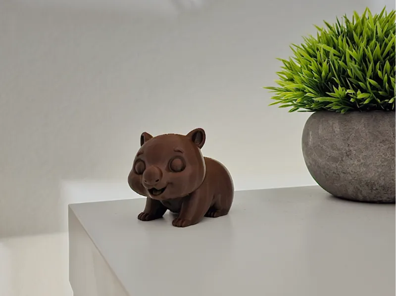 Cute Baby Wombat Figurine