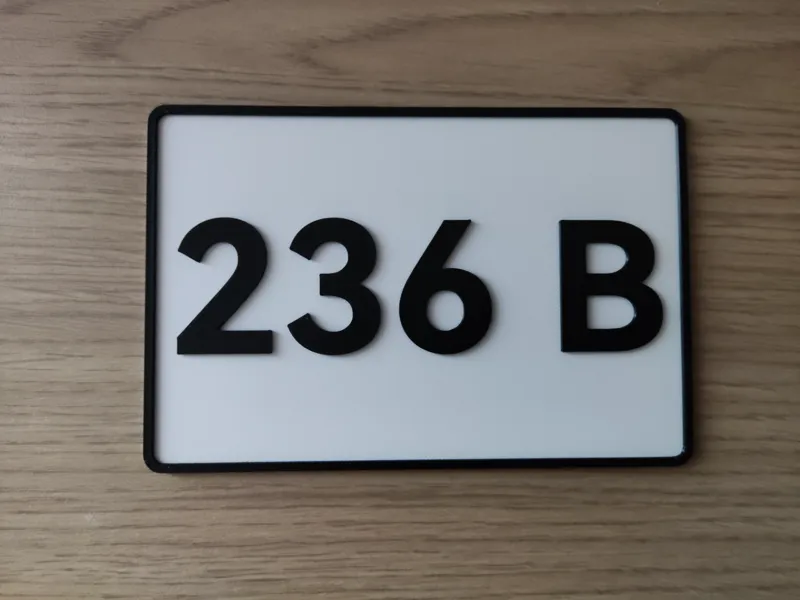 House Number Plate