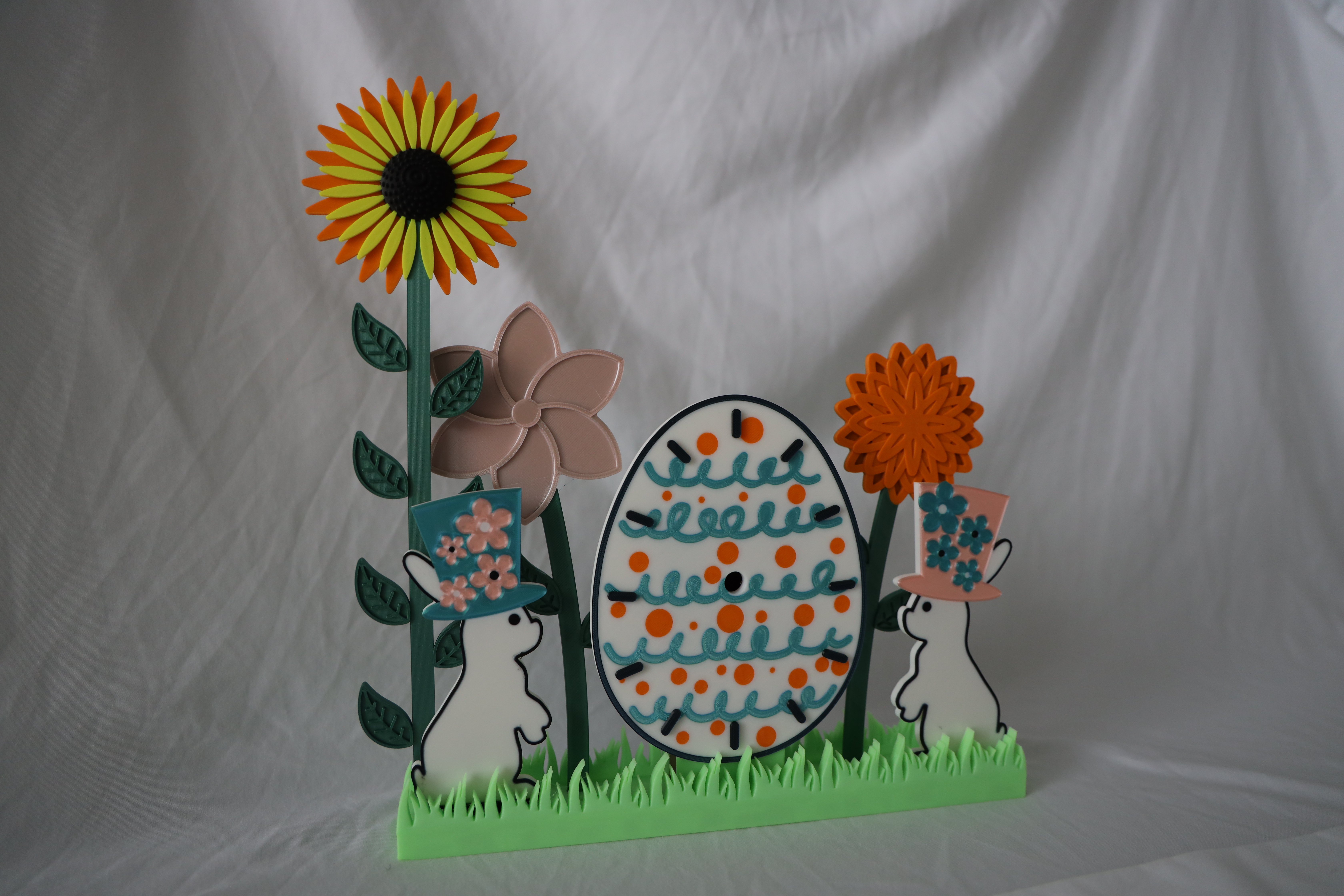 Miniatura 2 do modelo 3D Easter Bunny Clock